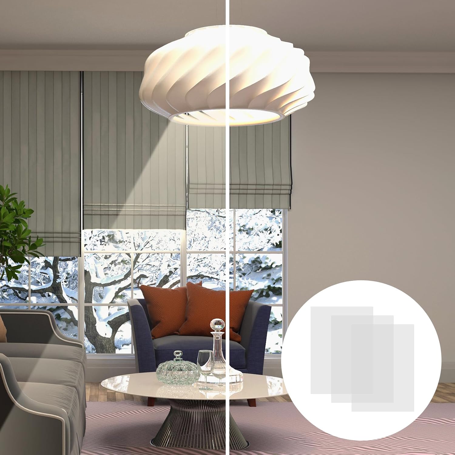 3Pcs Diffusion Film Filter Sheet, Anti-Glare Lighting Gel Diffuser Paper, 12 x 8.4in LED Light Diffuser Sheet for LED Flash Strobe Light, Photography Video, Portrait Photography(White)