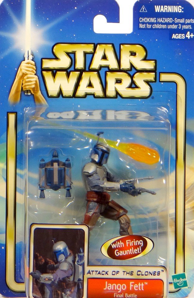 Attack of the Clones Jango Fett Final Battle With Firing Gauntlet Action Figure by Hasbro