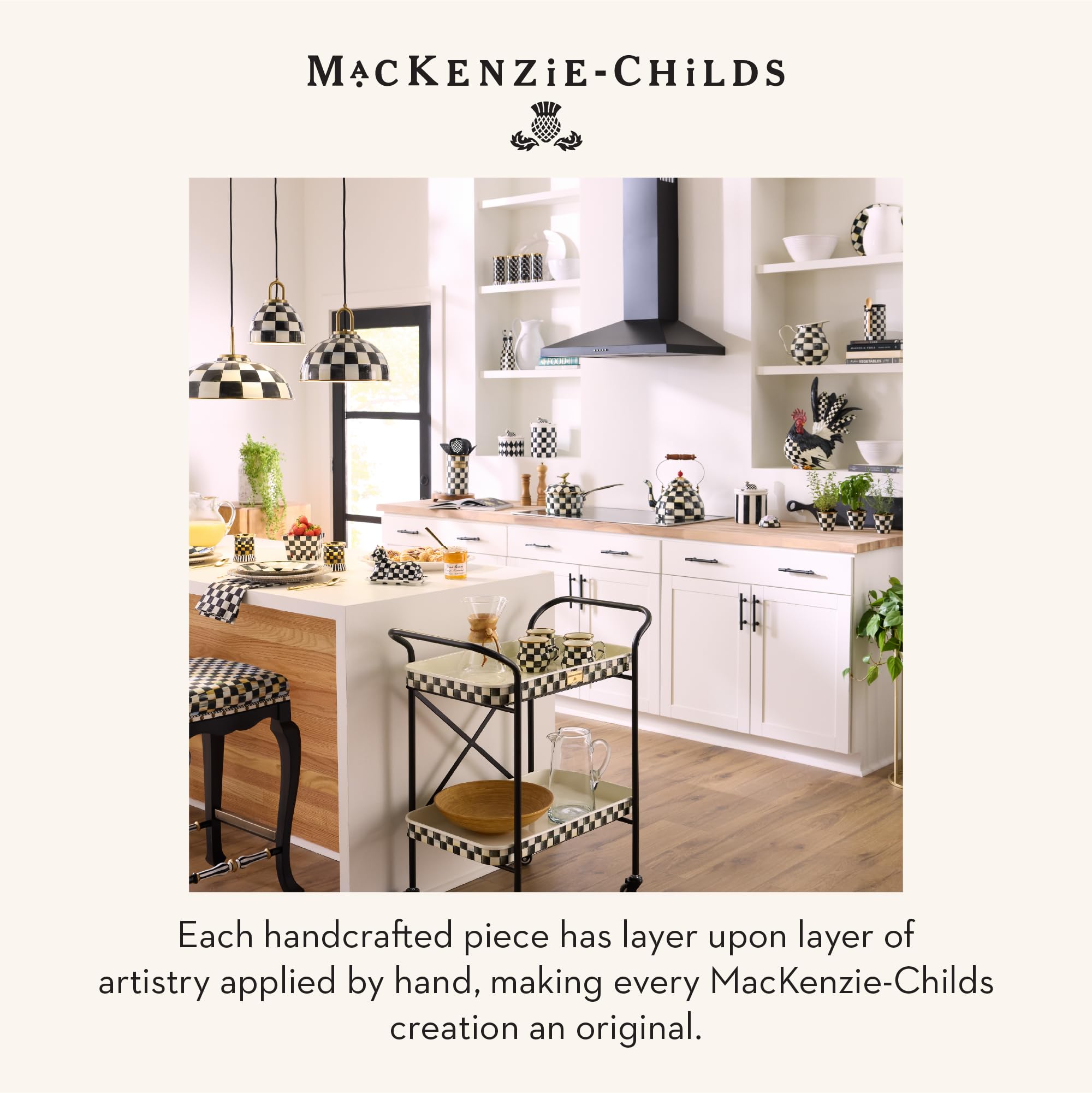 Amazon.com: MACKENZIE-CHILDS Set of 2 Farmhouse Canister, Lidded