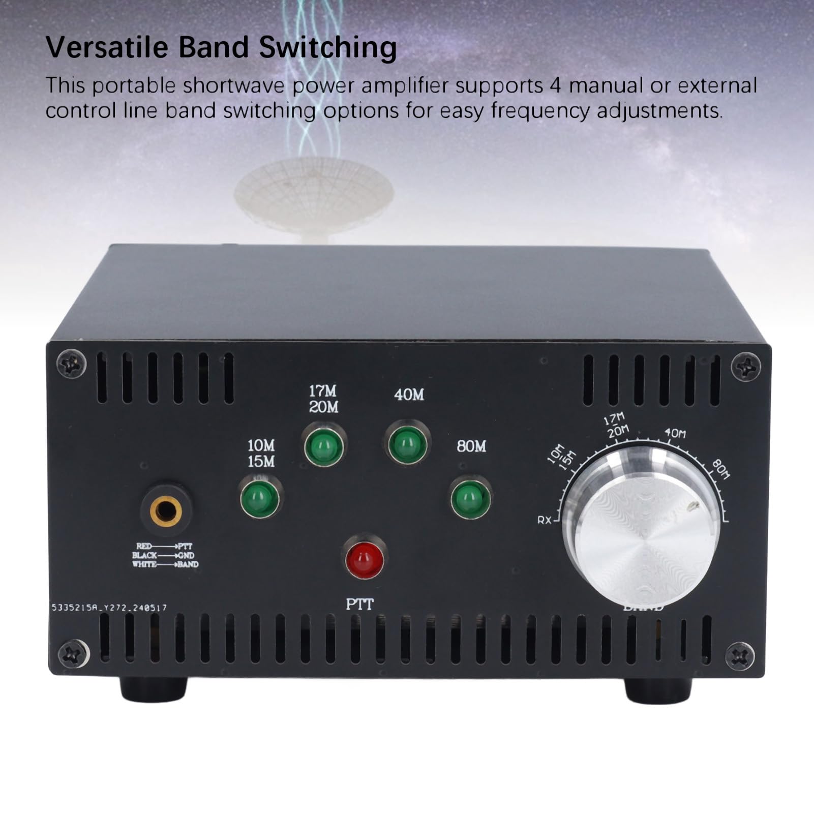 Marhynchus Tragbarer Kurzwellen-Leistungsverstärker, 80–120 W Ausgangsleistung, 2 MHz–30 MHz Frequenzbereich mit Aluminiumlegierungsgehäuse und Integriertem Lüfter, für - und XIEGU-Bänder