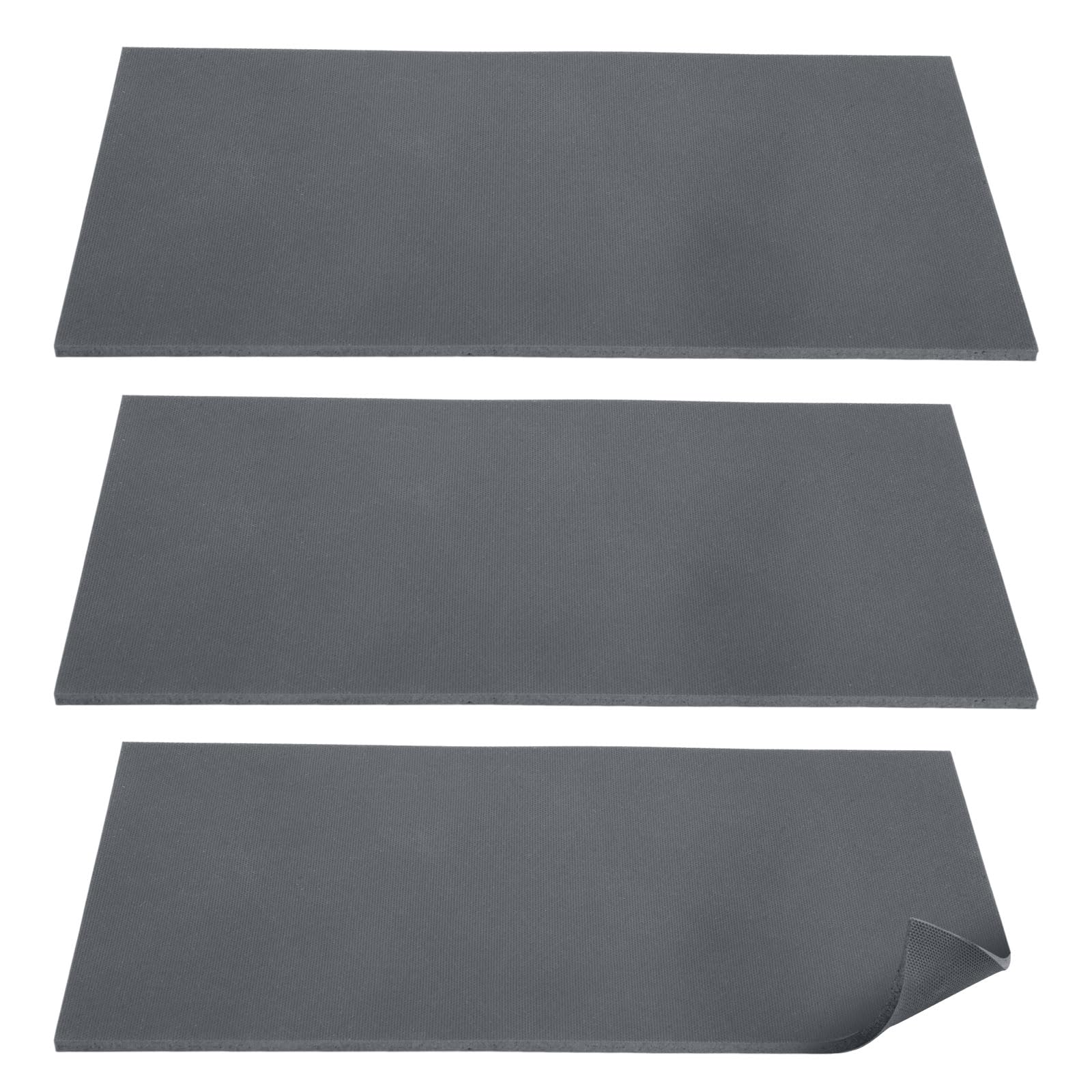3 almohadillas de silicona para prensas térmicas de 7,87 x 3,94 x 0,12 pulgadas, resistentes a doble cara, fáciles de lavar, para proyectos de transferencia de vinilo, planchado, aislamiento, accesorios y suministros, color gris.