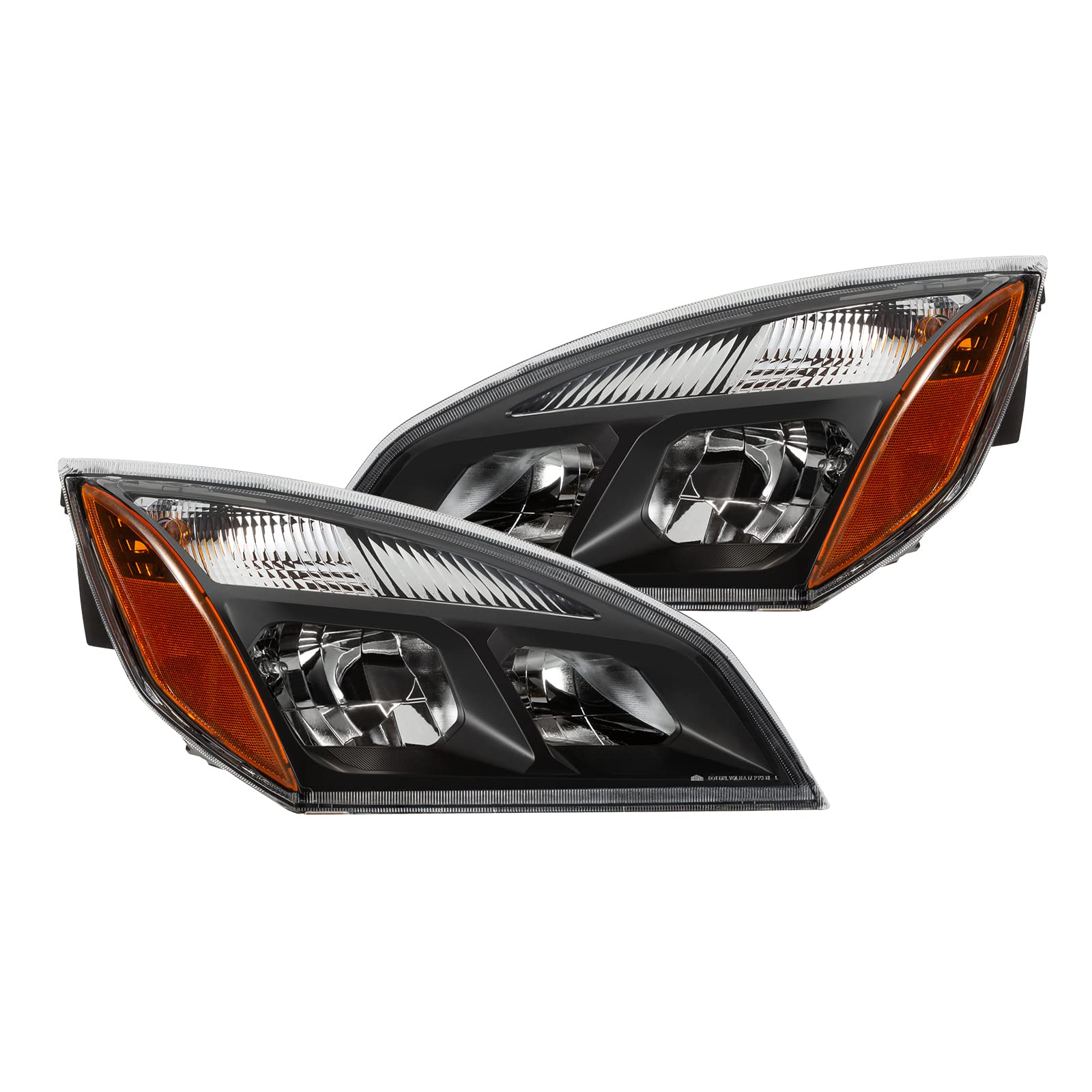 EVERESTHD Pair Black Headlight Assembly Fits