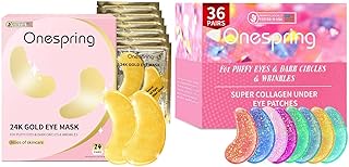 Onespring Máscaras doradas para ojos, 24 pare...