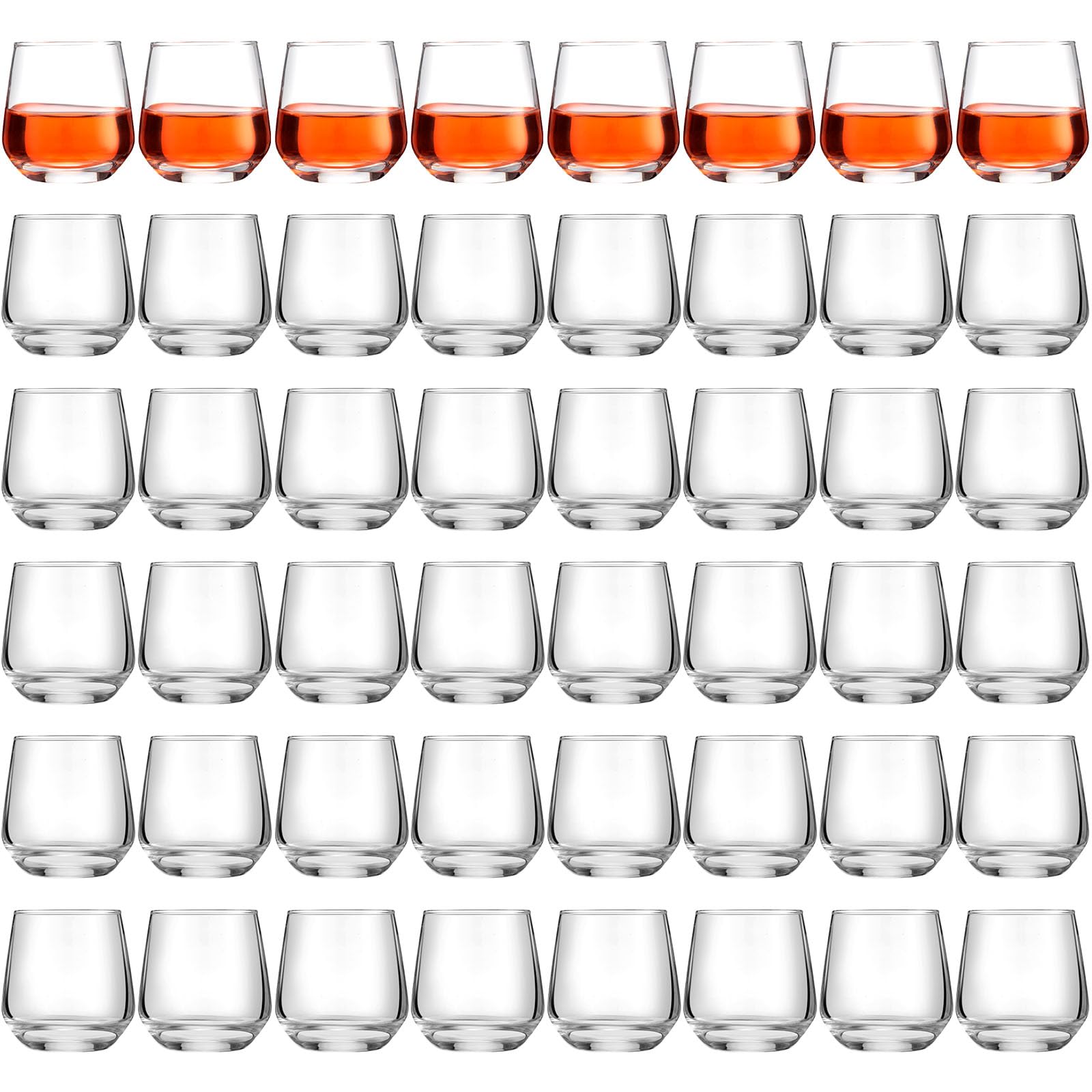 Zopeal Confezione da 48 bicchierini da liquore da 92,1 g, per degustazione di liquori e liquori, per degustare espresso, birra, succhi
