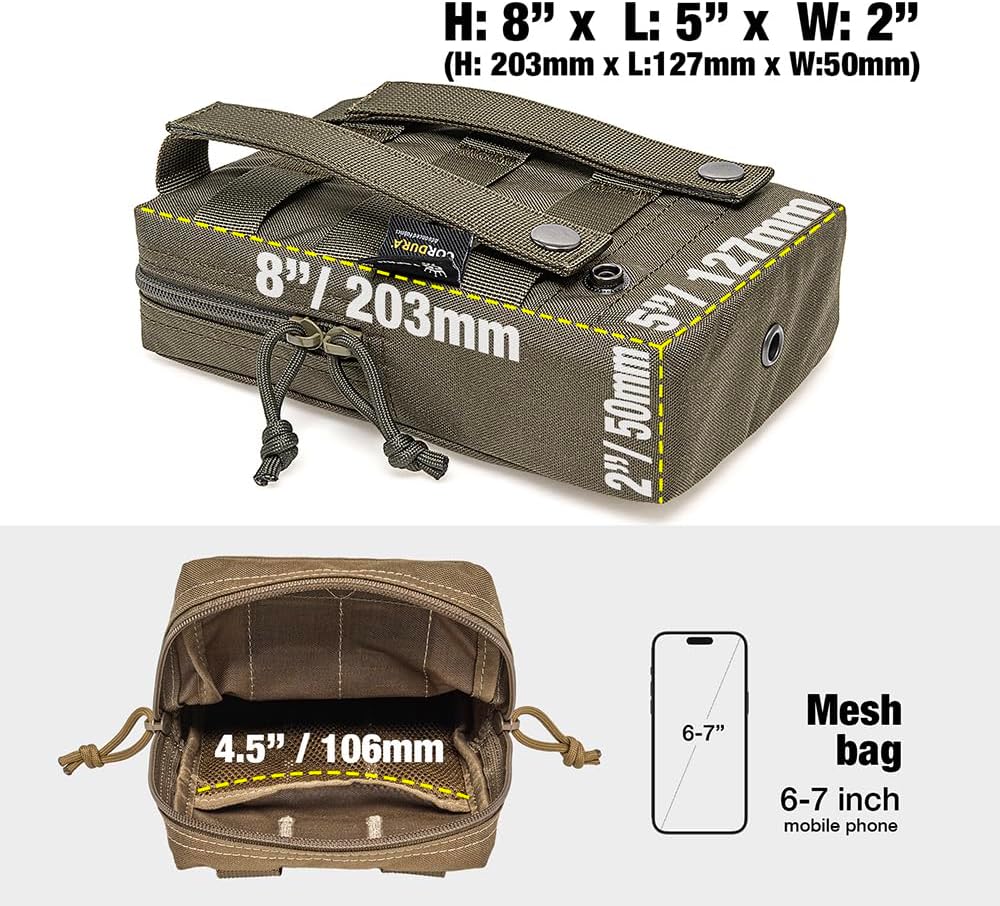 TSPRO Tactical Admin Pouch - Military EDC Utility Organizer for MOLLE Gear, Tool & Accessories - Image 5