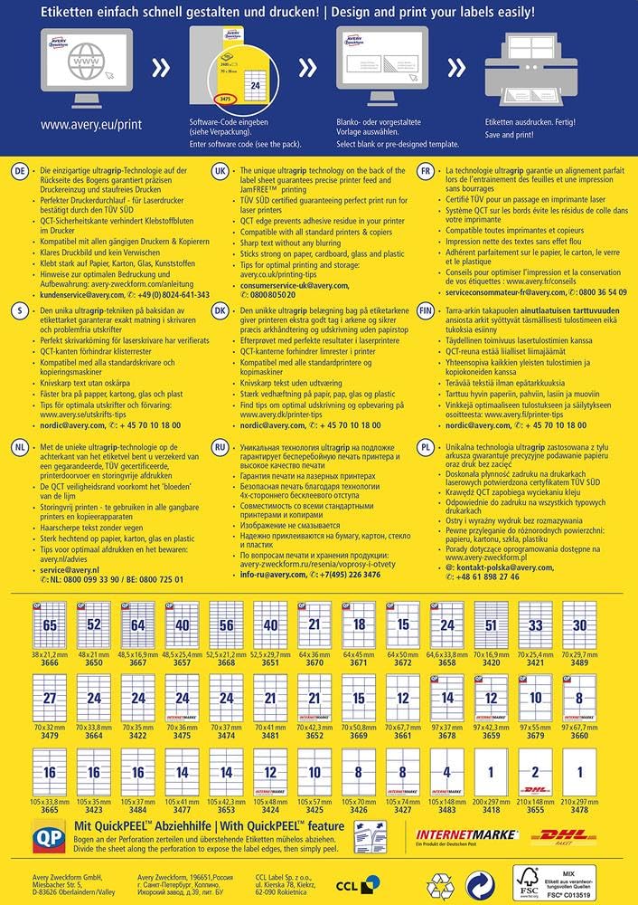 Avery 3678 etichetta autoadesiva