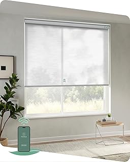 Yoolax Persianas motorizadas com controle de aplicativo, cortinas motorizadas com filtragem de luz para janelas, persianas automáticas sem fio para quarto, sala de estar, escritório (filtro de luz - Produto 6 mais recomendado com 3.8 estrelas