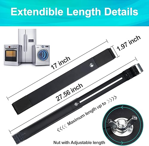 Miniatura 2 de Rodillos universales extensibles de 360 para muebles y electrodomésticos, herramientas de movimiento fuertes con 24 rodillos y equipo de freno para