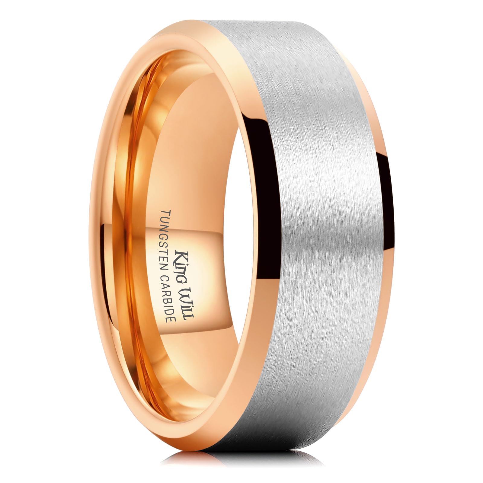 King Will Tungsten Men's Wedding Ring - Available in 6mm to 10mm