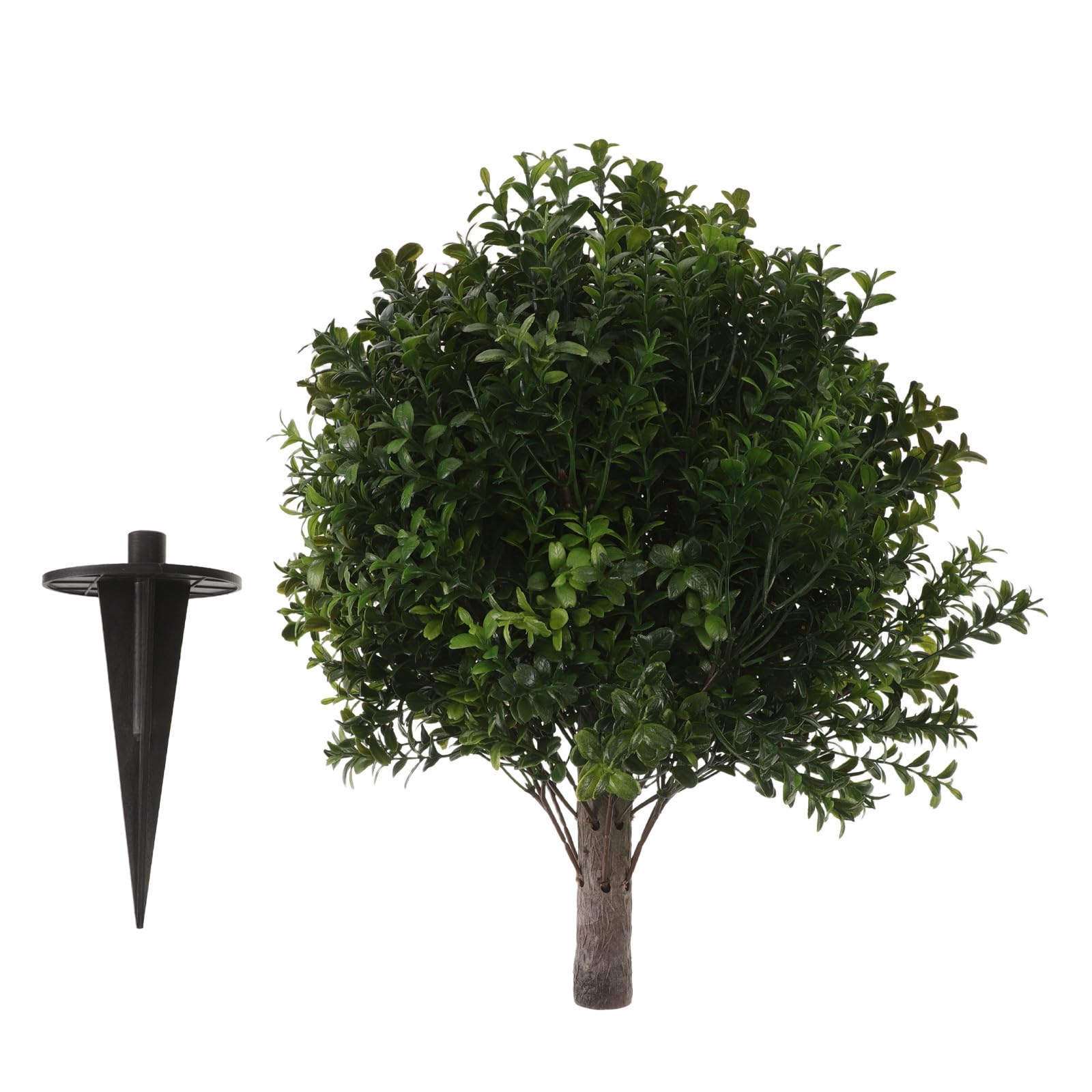 Uonlytech Boule de Topiaire Artificielle Verte avec Piquet, 60x30x30 Cm