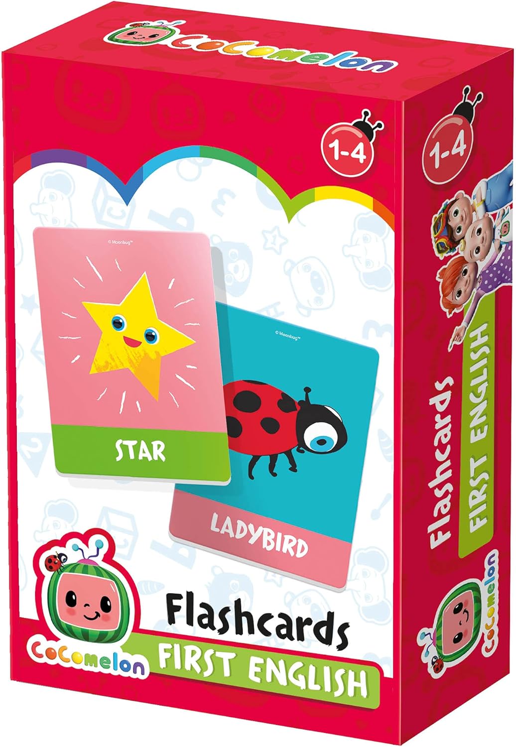Headu | CoComelon Flash Cards First English - 42 Large Flash Cards | Educational Games & Puzzles | Ages 1-4 Years