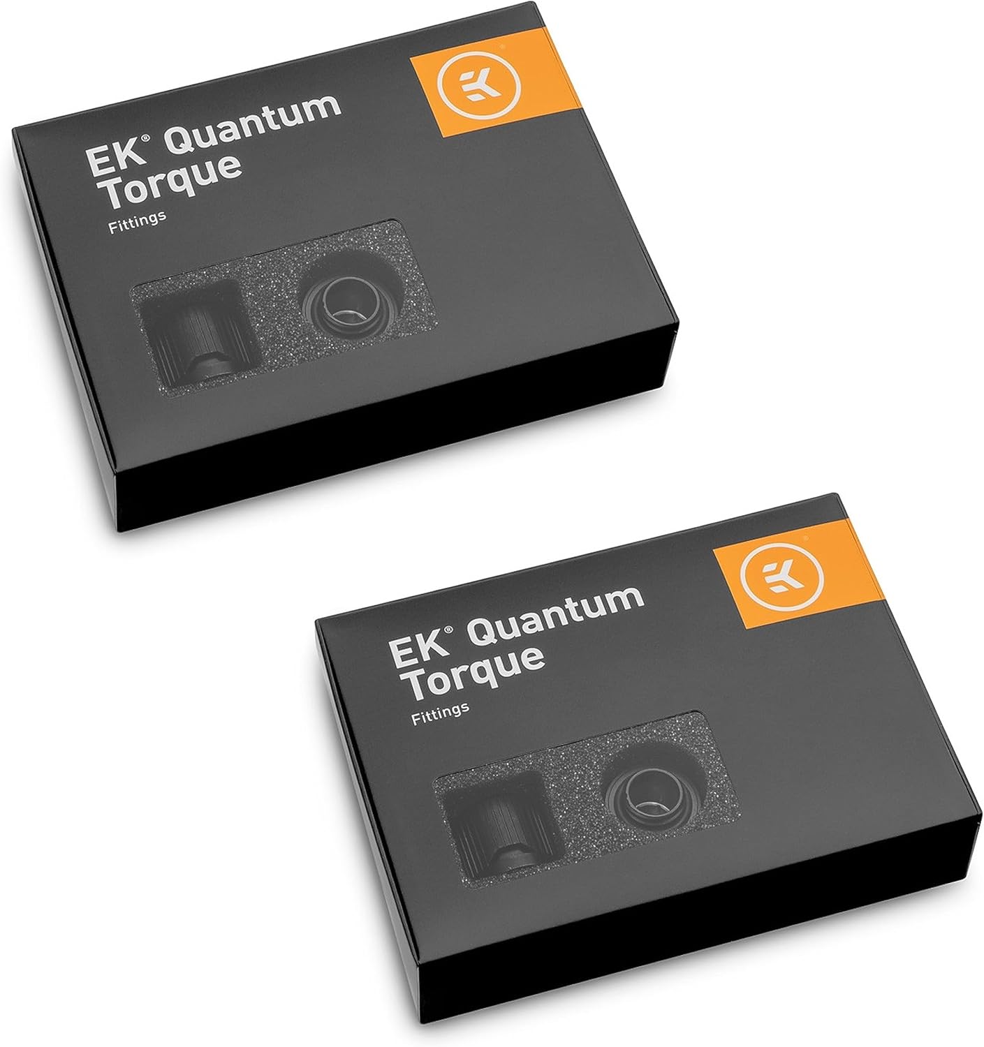 EKWB EK-Quantum Torque STC-12/16 Compression Fitting for Soft Tubing, 12/16mm (7/16" ID, 5/8" OD), Black, 12-Pack