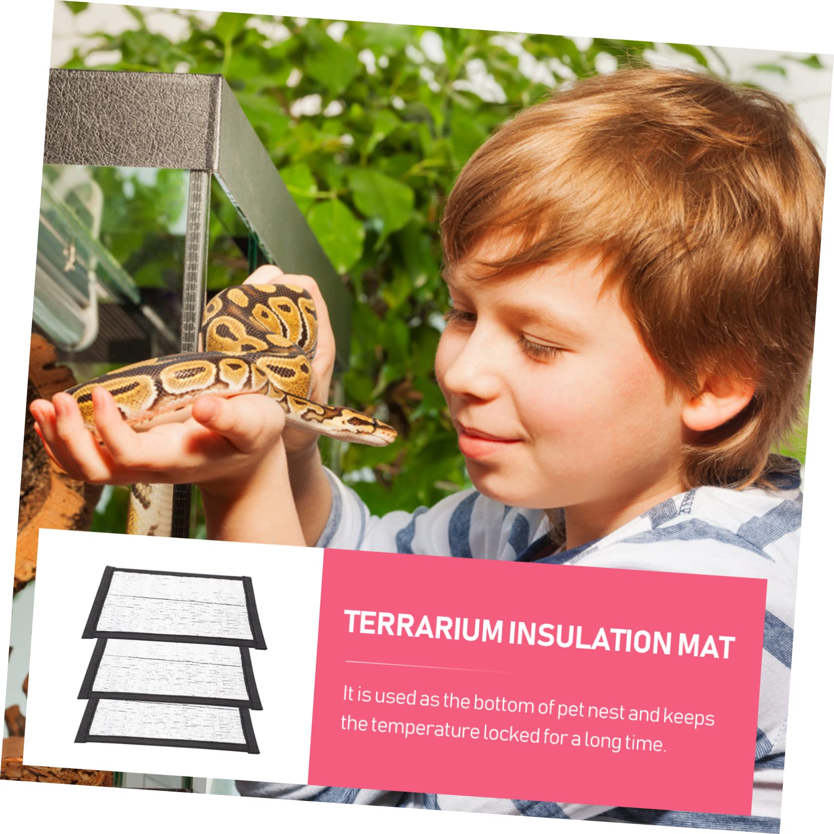 CIYODO 3sets Warm Environment for Pets Reptile Heating Pad Insulation Mat Pet Basking Platform 3pcs*3