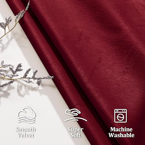 Miniatura 198 de Cortinas de terciopelo JIUZHEN, cortinas opacas suaves de terciopelo retro para dormitorio, cortinas elegantes con reducción de ruido y Rosa