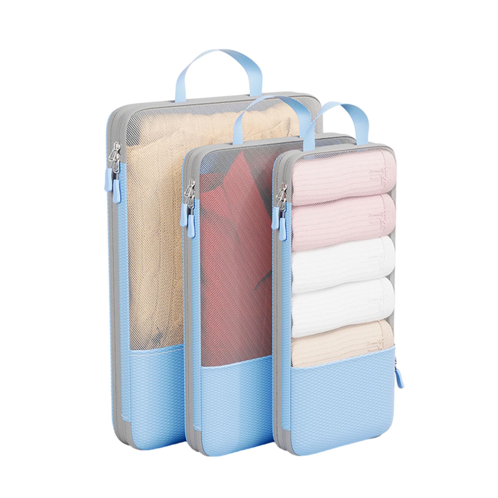 Jazuaiao Of 3 Compression Storage Bags for Clothing Household Goods Bags Travel Friendly Bedding Organizer Closet Organizers