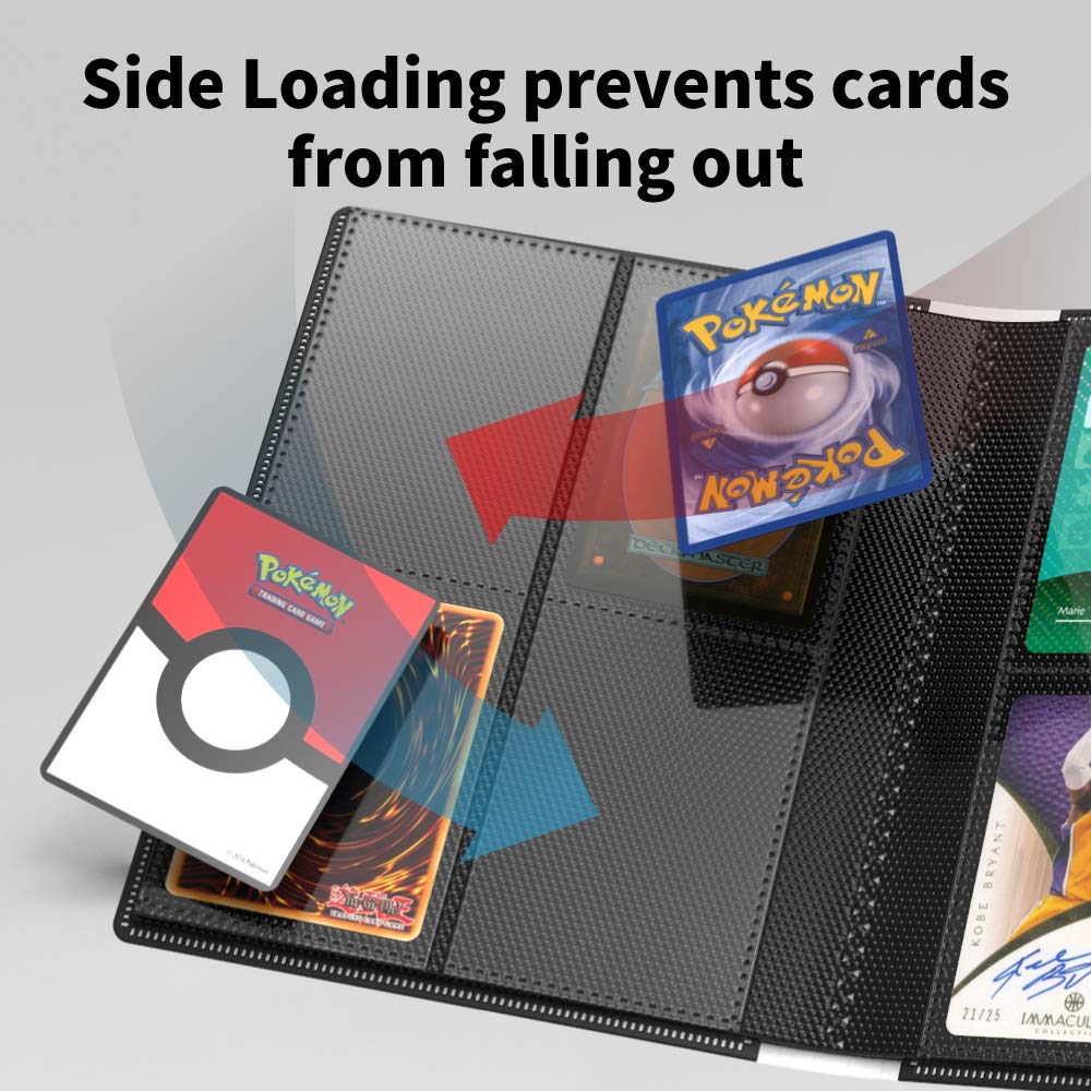 Amazon.com: Alteagle 4 Pocket Trading Card Binder, 160 Side Loading Pocket  Album for TCG -White : Electronics