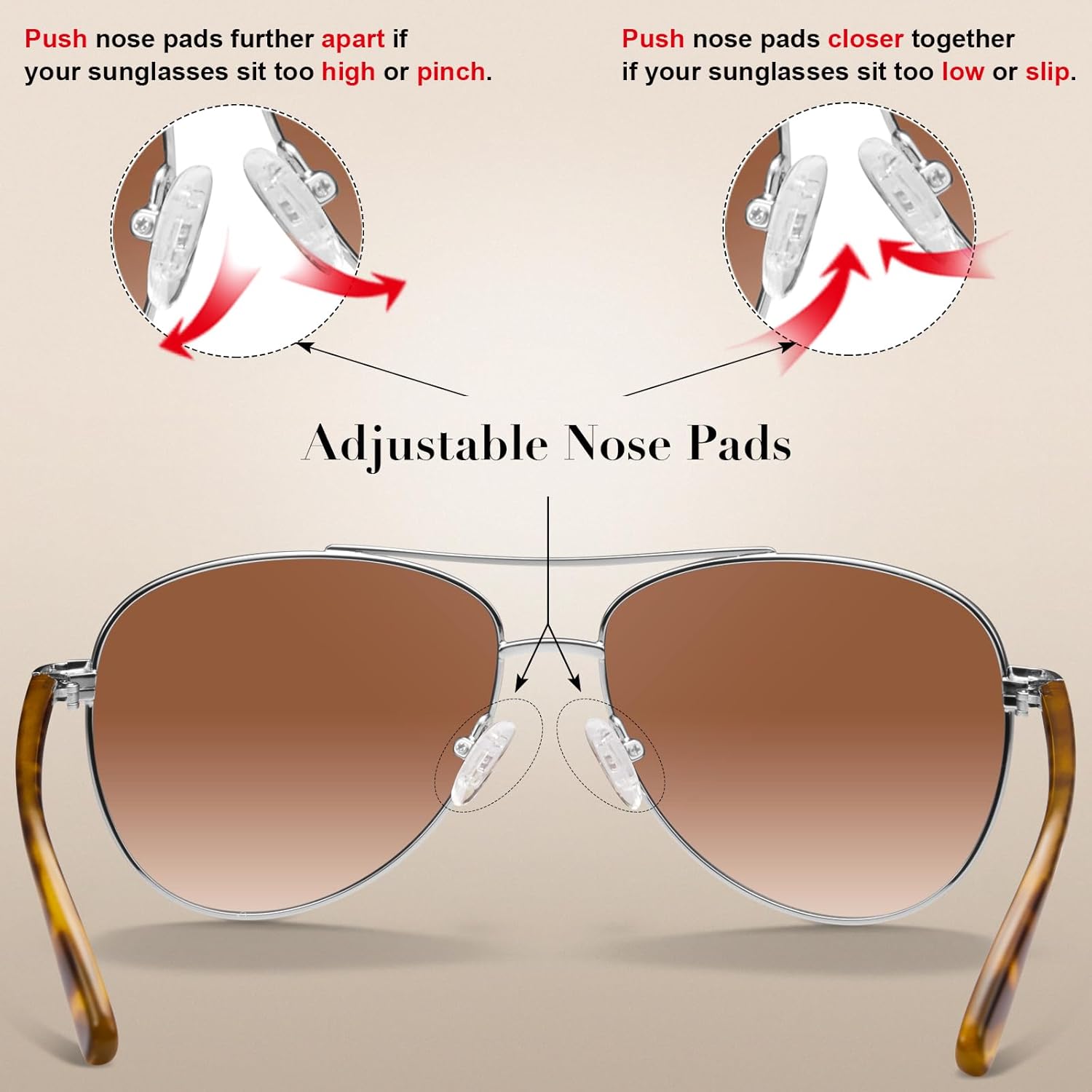 CARFIA Retro Trendy Pilot Sunglasses for Women Polarized UV Protection, Lightweight Outdoor Driving Lady Sunnies Metal Frame - Image 8