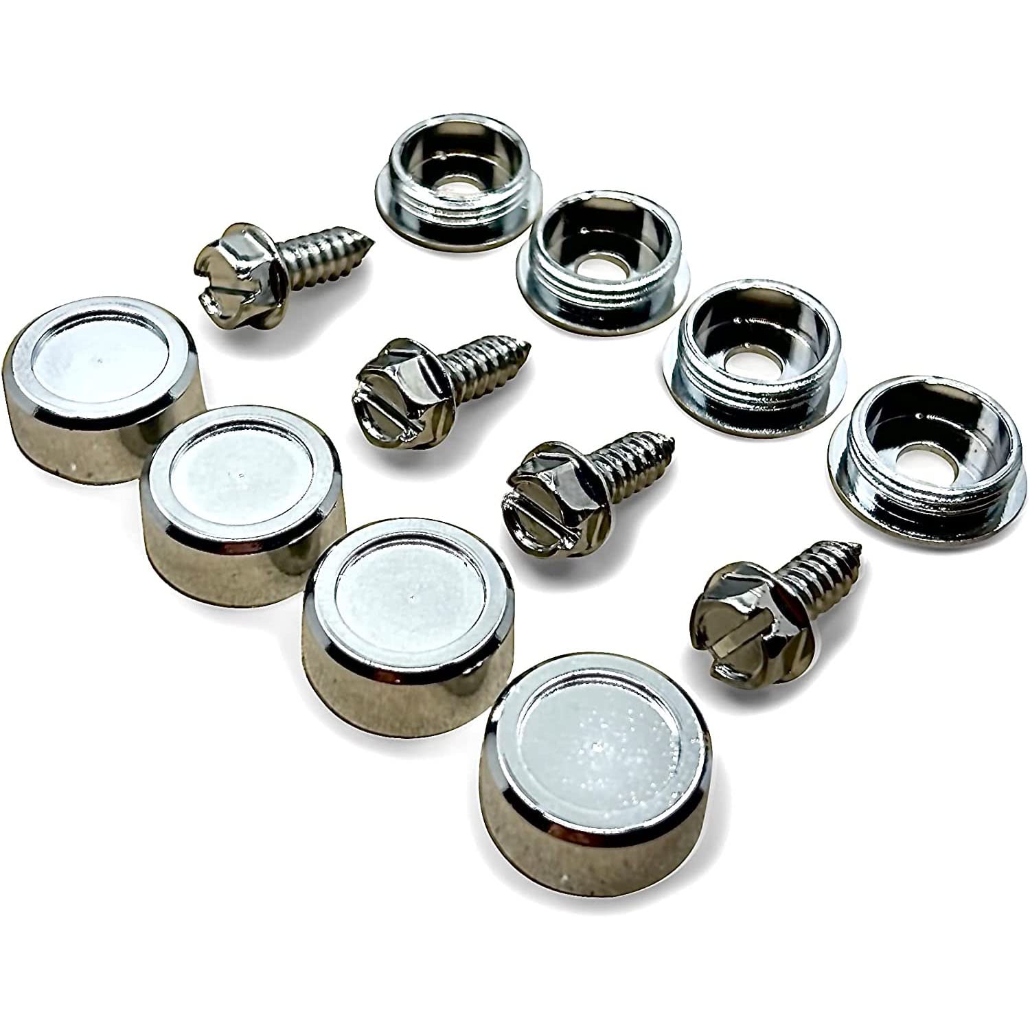 Ottospeed License Plate Screws and Caps Kit Anti Theft Security