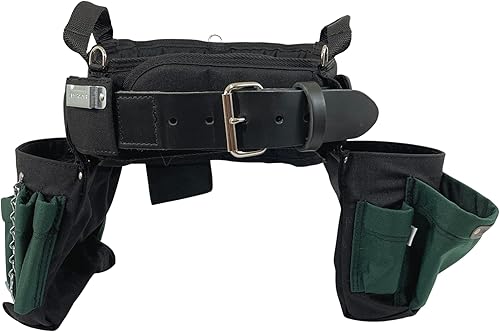 Miniatura 3 de BOULDER BAG Professional Electrician's MAX Combo con cómodo cinturón de herramientas de apoyo en la espalda, hebilla de cinturón de cuero, cinturón