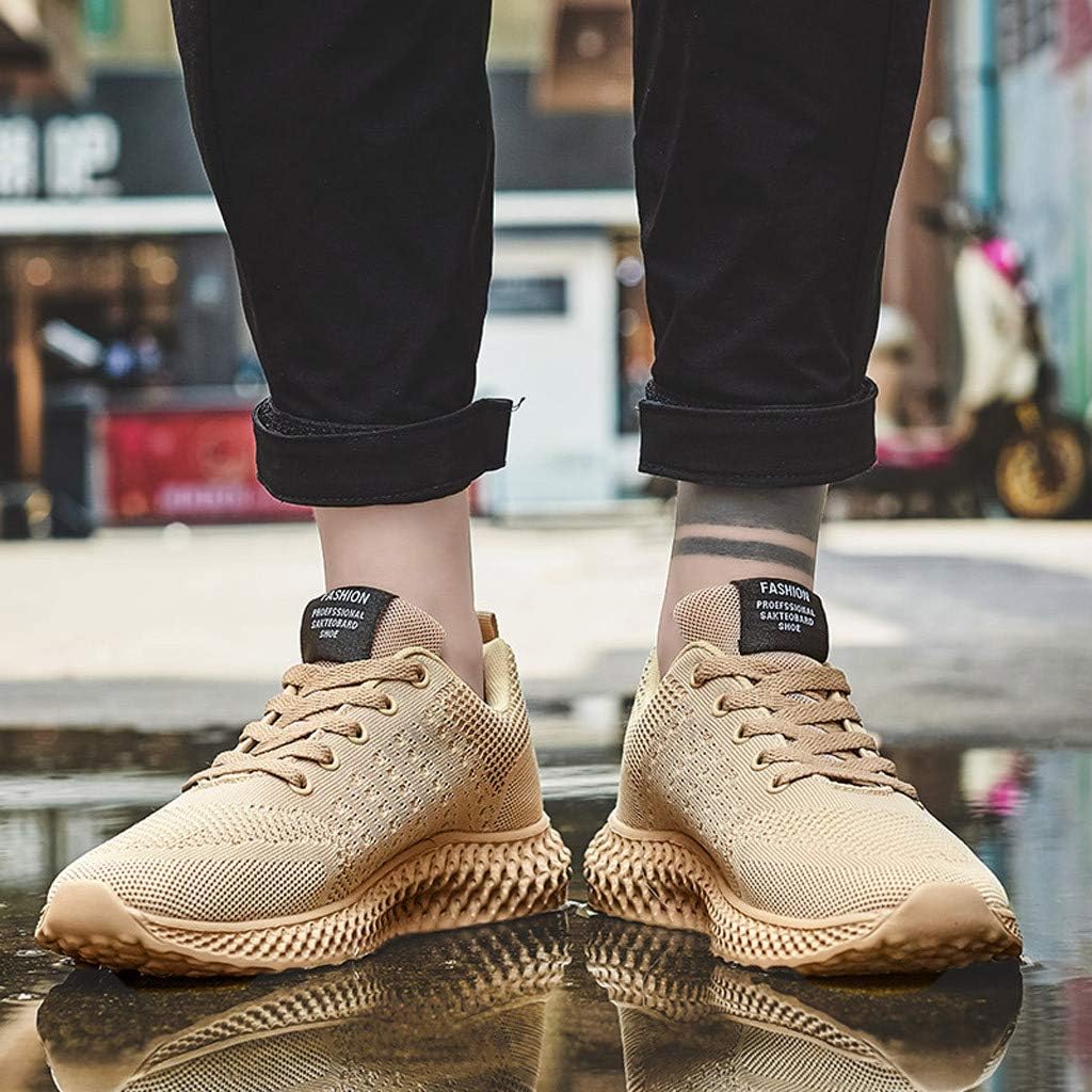 Haforever Men's Breathable Mesh Tennis Shoes Comfortable Gym Sneakers Lightweight Athletic Running Shoes Khaki