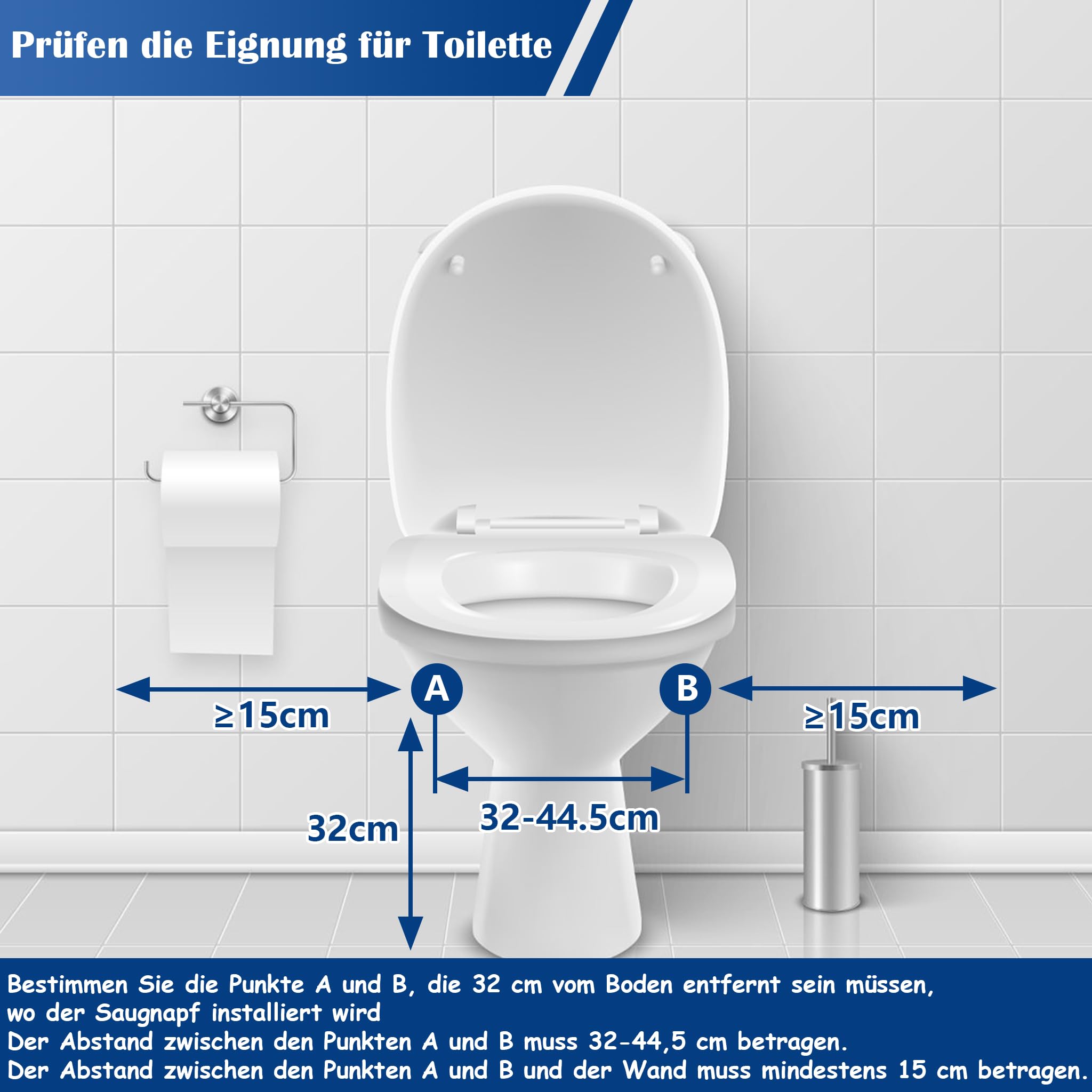 NAIZY Pomoc przy wstawaniu toalety, stelaż do toalety, 70-82 cm, regulacja wysokości 57-62 cm, bez wiercenia, podpórka pod WC z zaciskami EVA i antypoślizgowymi nóżkami, obciążenie do 200 kg dla