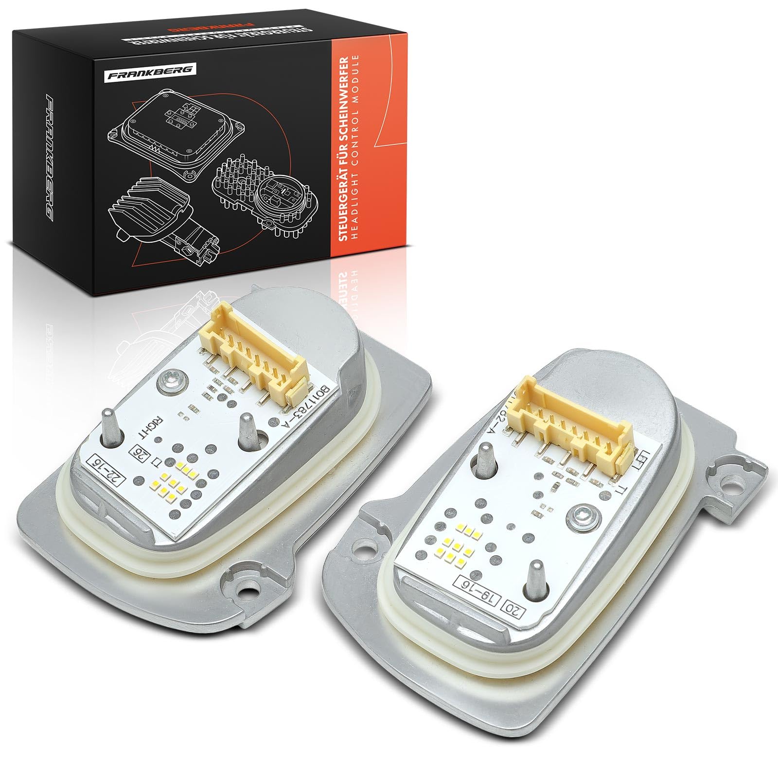 Frankberg 2x Centralina xenon Illuminazione Compatto Anteriore sinistro Destro Compatibile con A3 8V1 8VK A3 Sportback 8VA 8VF Replace# 8V0998473A