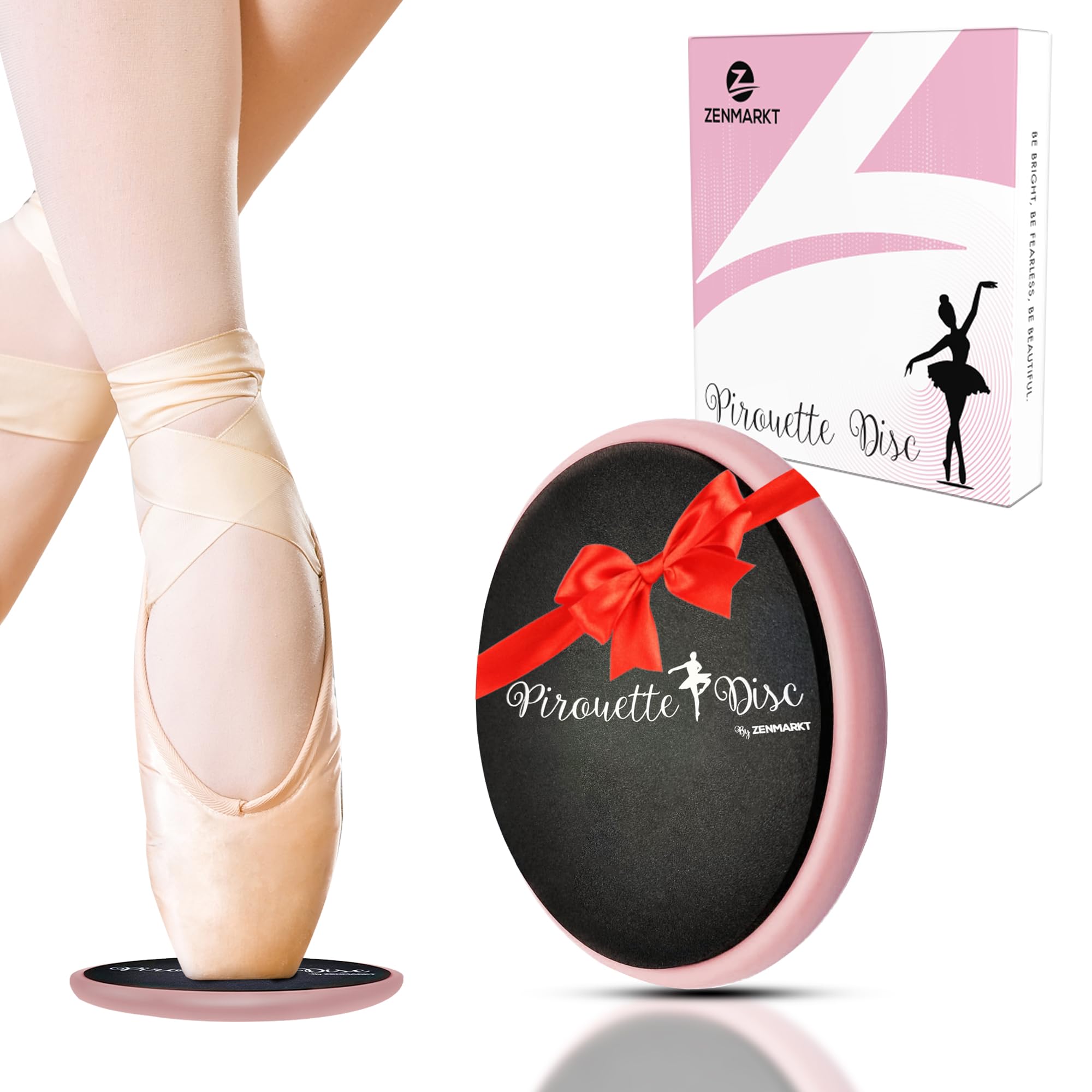 Ballet Pirouette Disc for Dancers - Portable Turn Disc for Dancing on Releve, Gymnastics and Ice Skaters - for Better Pirouette Technique, Releve,