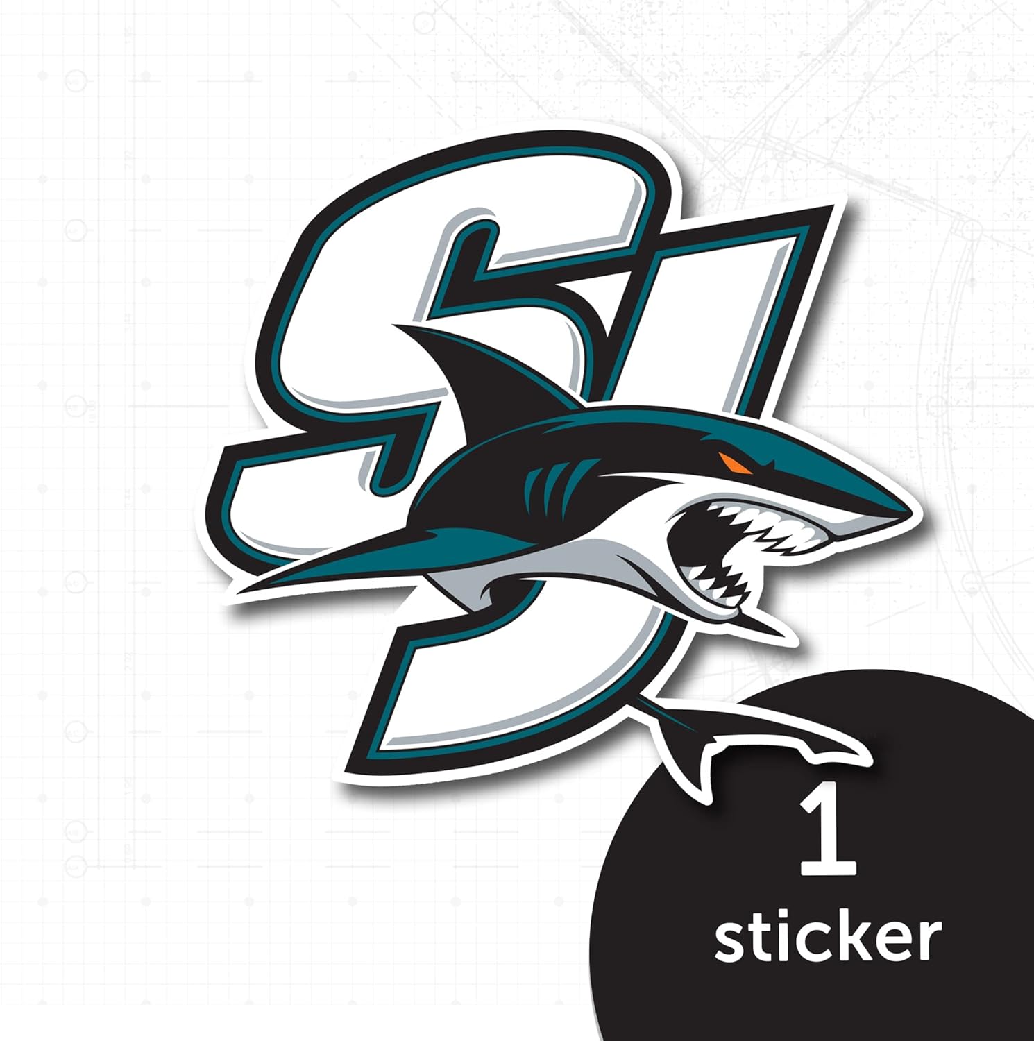 Desert Cactus San Jose Sharks Team NHL National Hockey League Sticker Vinyl Decal Laptop Water Bottle Car Scrapbook (Individual E) - Image 4