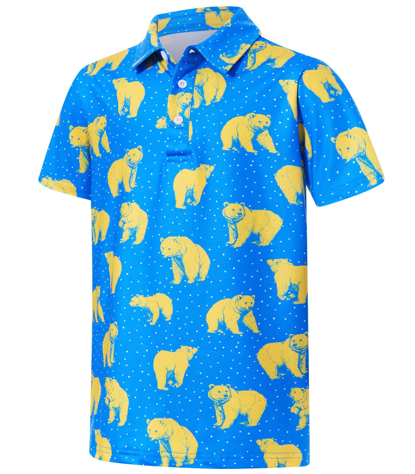 Cuddomper Boys Performance Polo Shirt Short Sleeve Golf Clothes for Active Casual Size 5-14