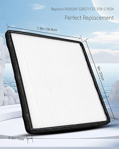 Miniatura 3 de 4 filtros de aire de cabina aptos para Kenworth T660 T680 T800 T880 Peterbilt 387 567 579 Reemplazar PA30269 S28571 F37-1018 S-9034