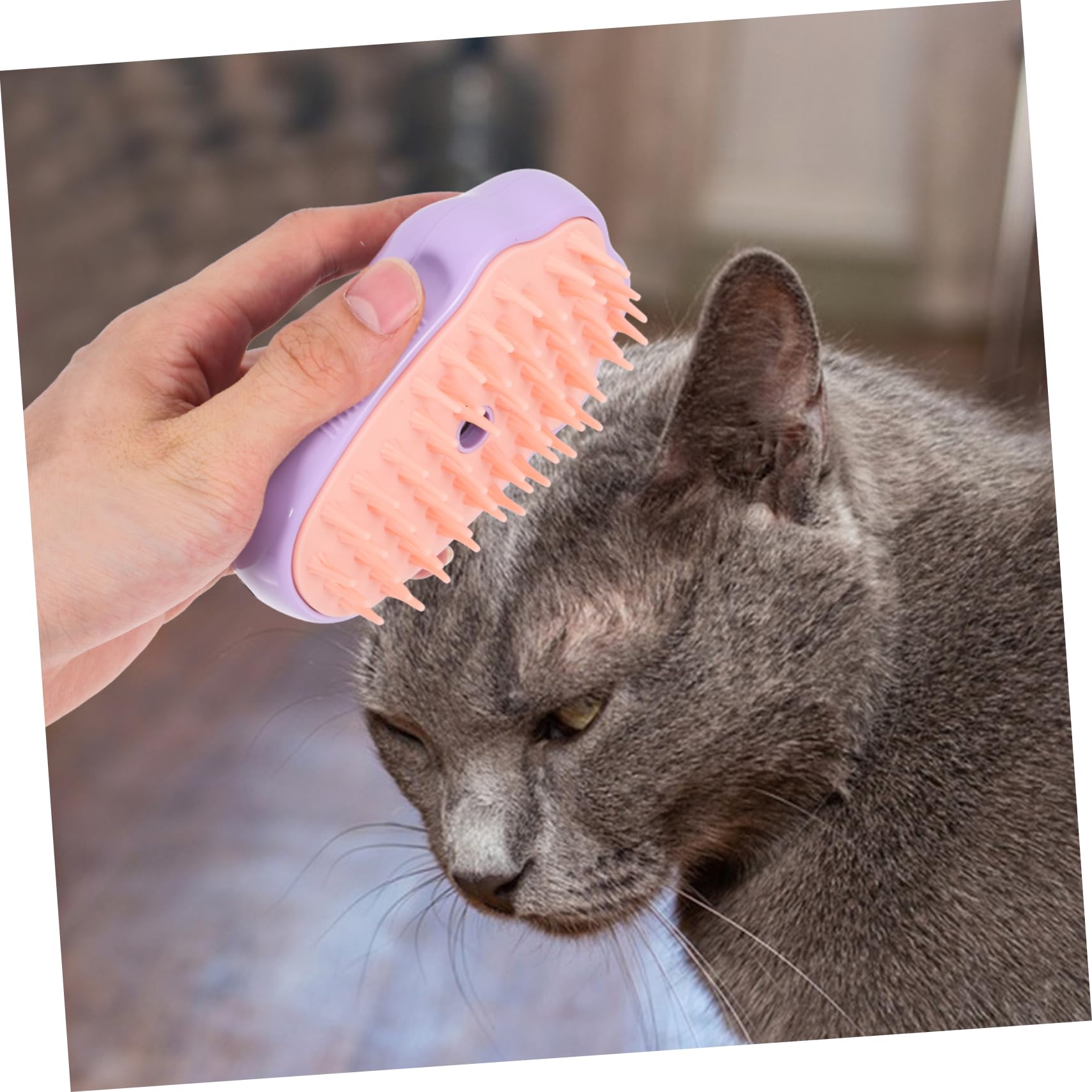 Supvox 4stücke Elektrische Katzen-dampfbürste Selbstreinigend Für Katzen Und Hundepflege Massagestift Für Haustiere Ergonomisches Design Entspannende Badebürste