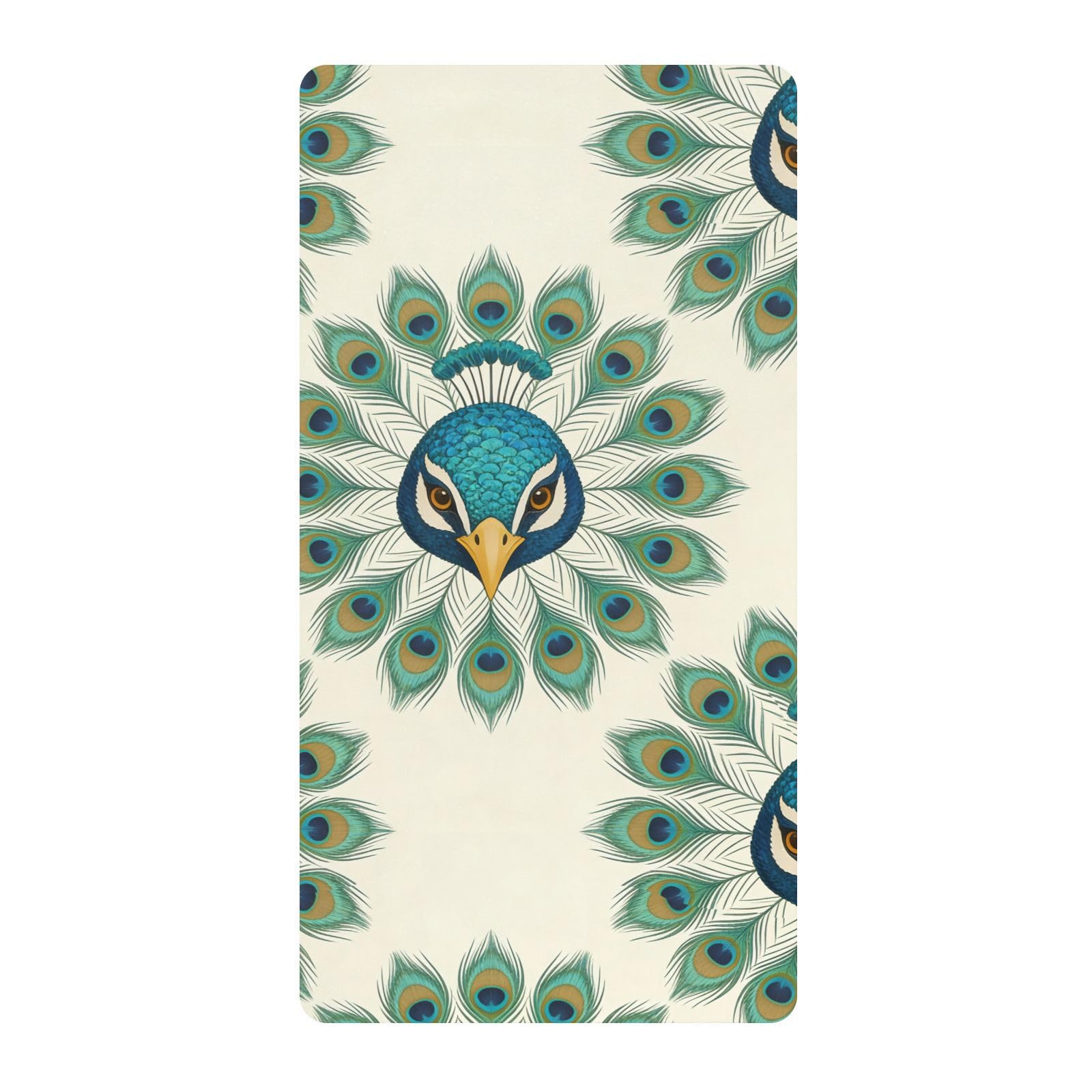 Mousseline de coton parure de lit enfant plumes de paon