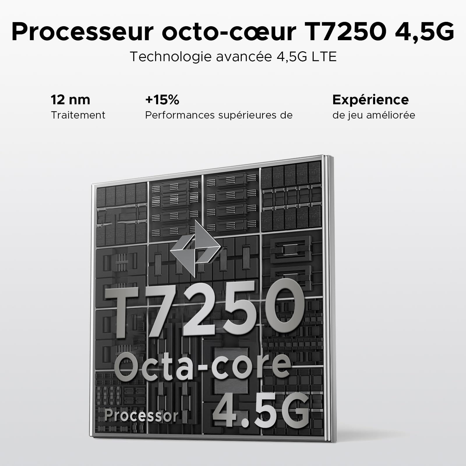 Blade10PRO-E Telephone Portable Incassable Smartphone | Android 15 4.5G 32Go RAM+256Go ROM/2TO, Écran 6.56" HD+ 90Hz, Batterie 6150mAh, NFC, Double SIM, Résistant et Léger (10.7mm)