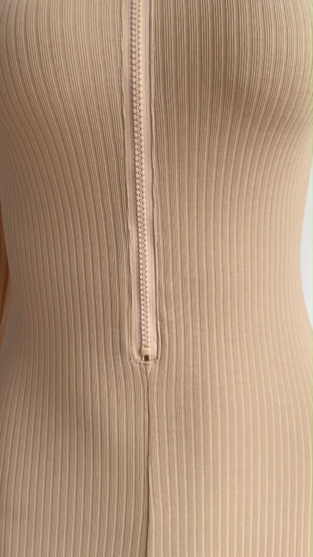 XLLAIS Women High Neck Zipper Ruched Bodycon Jumpsuit Tracksuit with