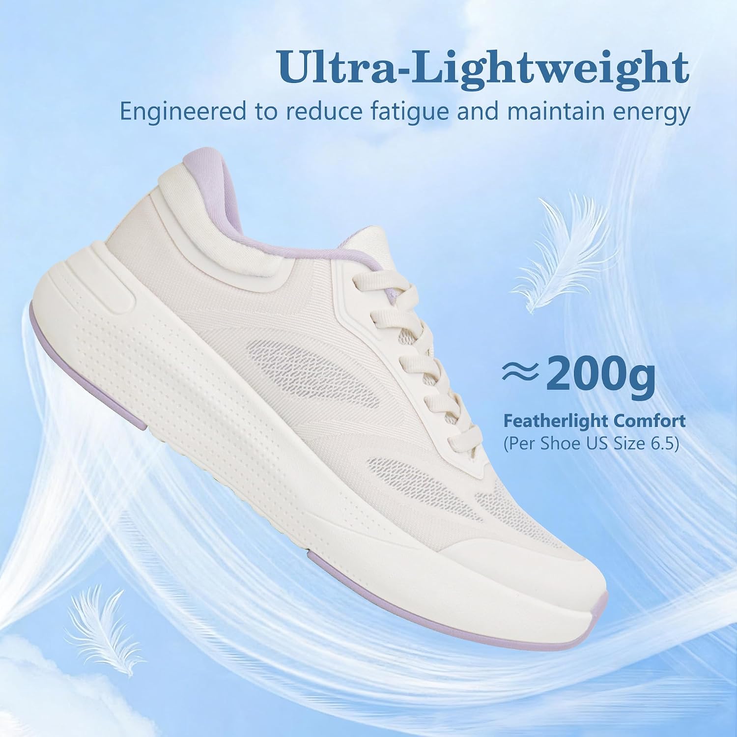 Hawkwell Women's Cloud Zero Active Nursing Shoes Ultra Lightweight Breathable Walking Tennis Running Non Slip Medical Work Sneakers
