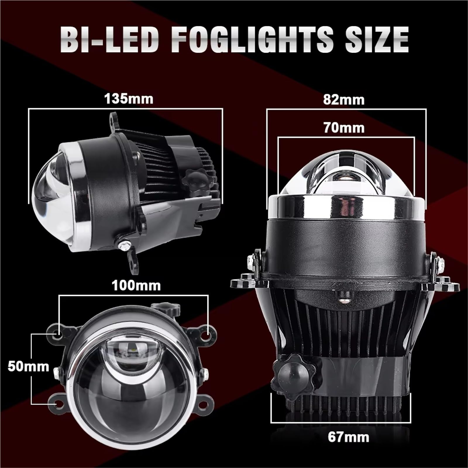 Samochodowe światło przeciwmgielne Bi LED 3,0 cala z soczewką Dacia, Dokker, PULILodgy, Logan, Sandero, Nexia N150 2004-2016