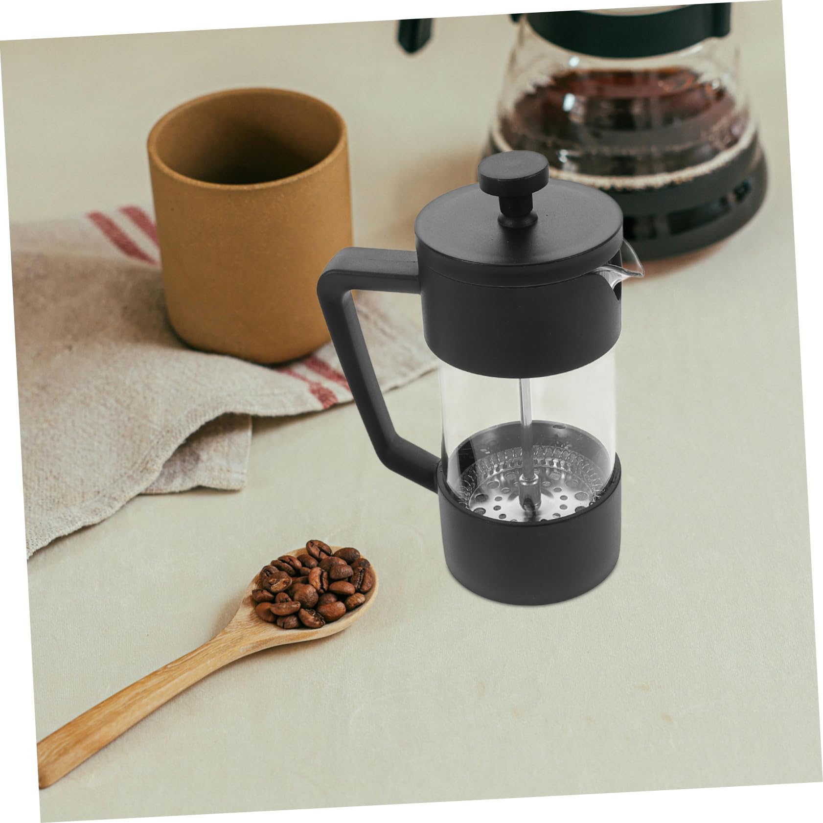Cafetera de Vidrio Borosilicato Filtro Prensa Francesa para Café Frío para Casa y Camping Elegante y Funcional