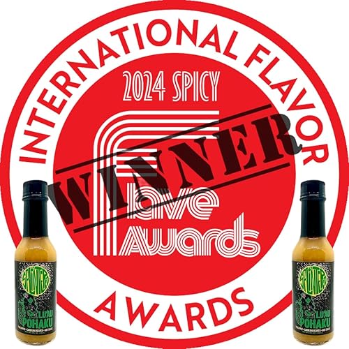 Miniatura 8 de Lu'au Pohaku - Salsa picante de piña  1er lugar 2025 Premios Scovie  Carolina Reaper Heat con sabor tropical  Lote pequeño, 5 onzas por Splintered