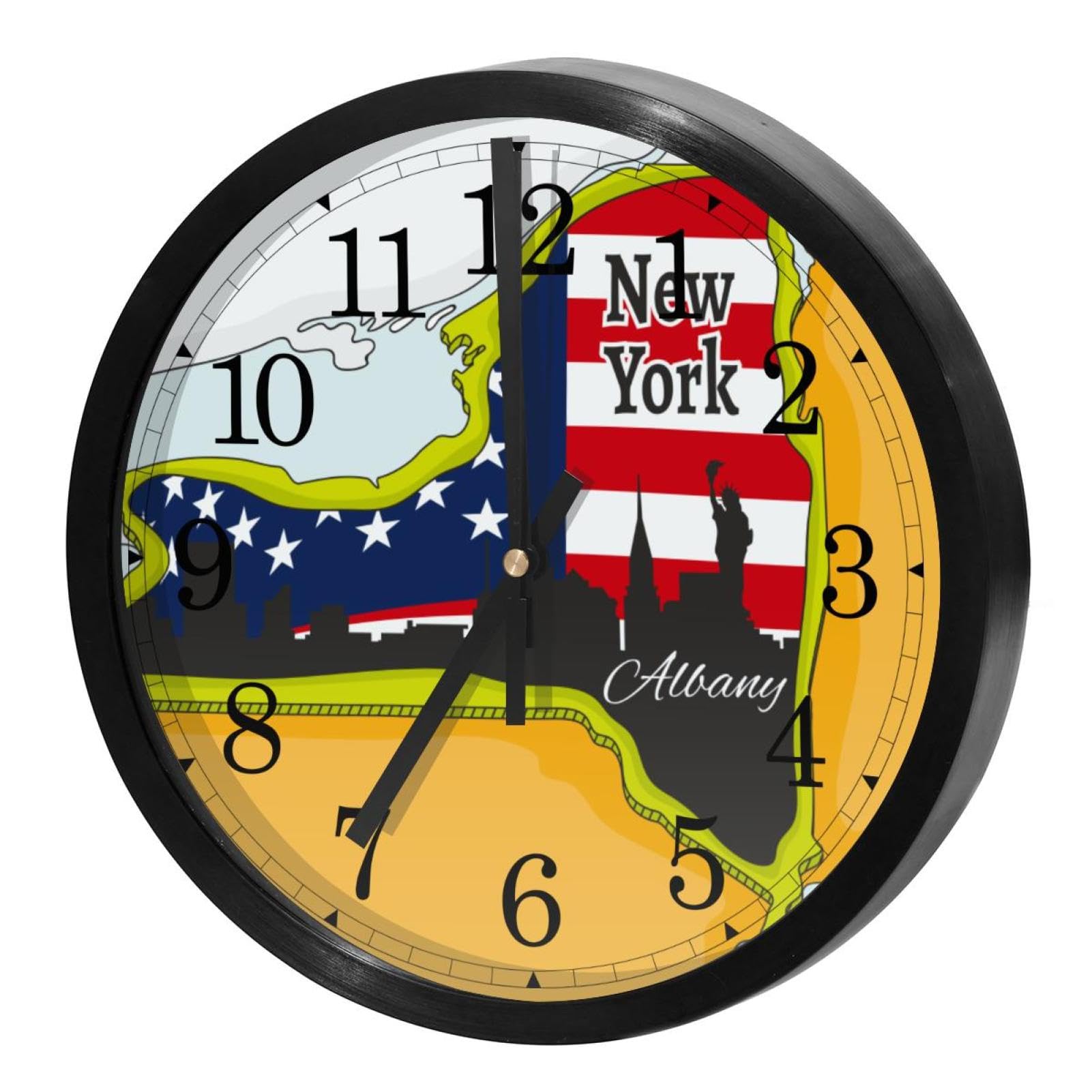Horloge murale à quartz silencieuse et précise avec motif vintage