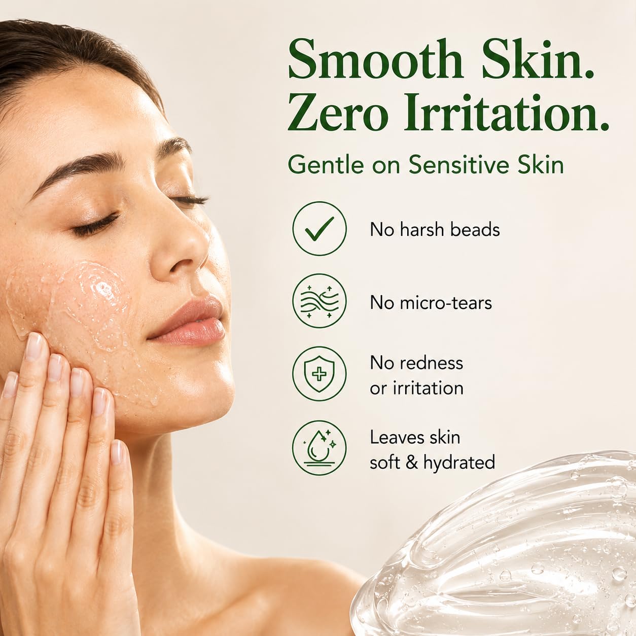 Ongaro Beauty ekologiczny peeling enzymatyczny; delikatnie usuwa obumarły naskórek, najlepszy środek do czyszczenia skóry twarzy zapobiegający starzeniu się skóry z technologią probiotyczną, aloes, komórki macierzyste jabłka i peptydy; 4 oz