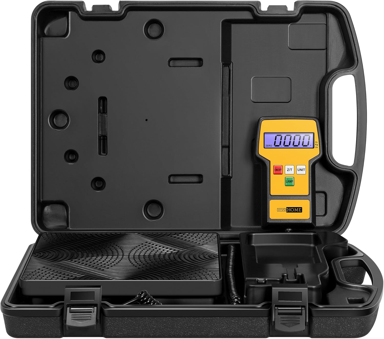 VIVOHOME 110V 1/4 HP 3.5 CFM Single Stage Rotary Vane Air Vacuum Pump Set with VIVOHOME 220 LBS High Precision Electronic Digital Refrigerant Charging Weight Scale