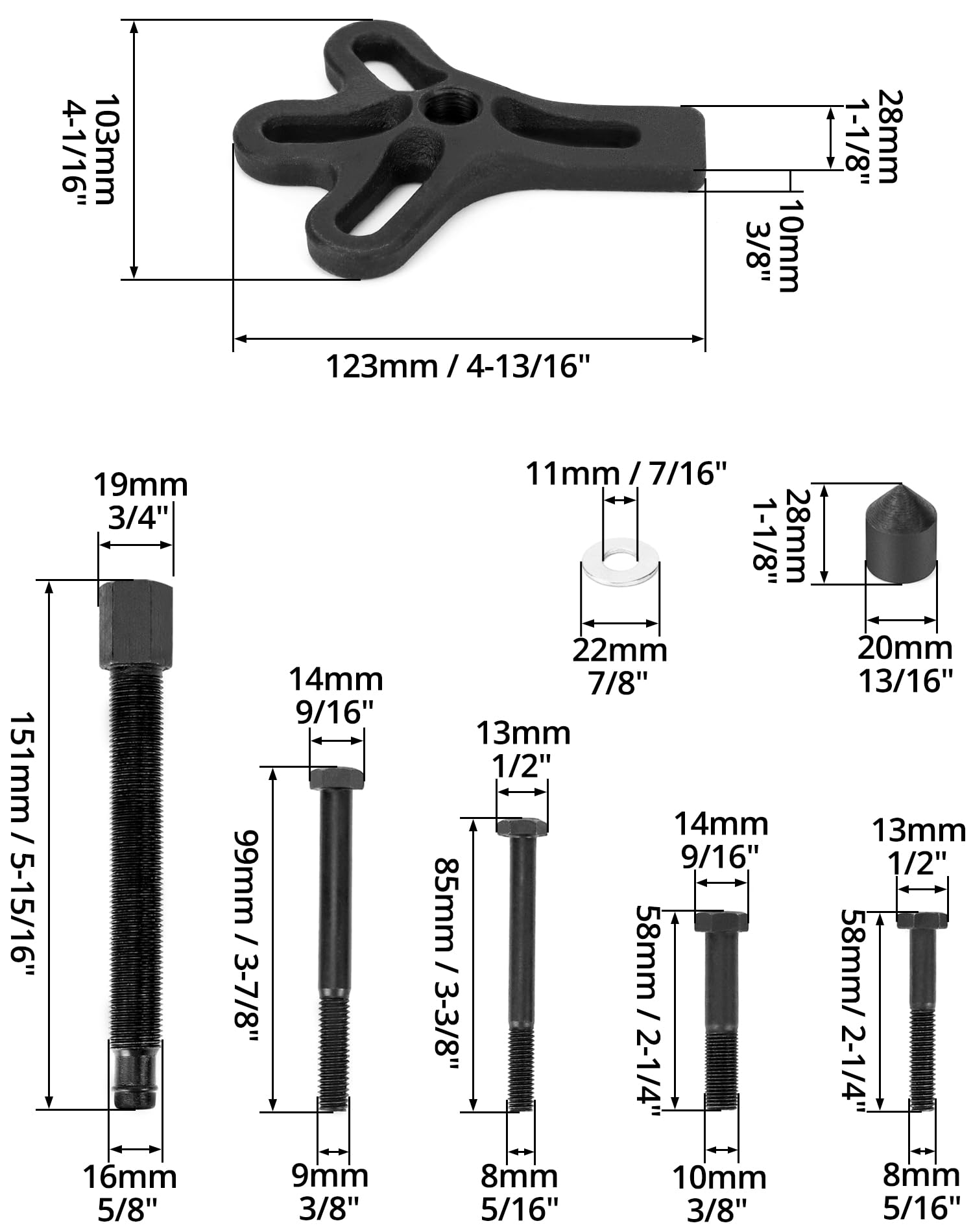 QWORK® 13 Pezzi Estrattore per Volante, Kit d'outils de réparation Automobile