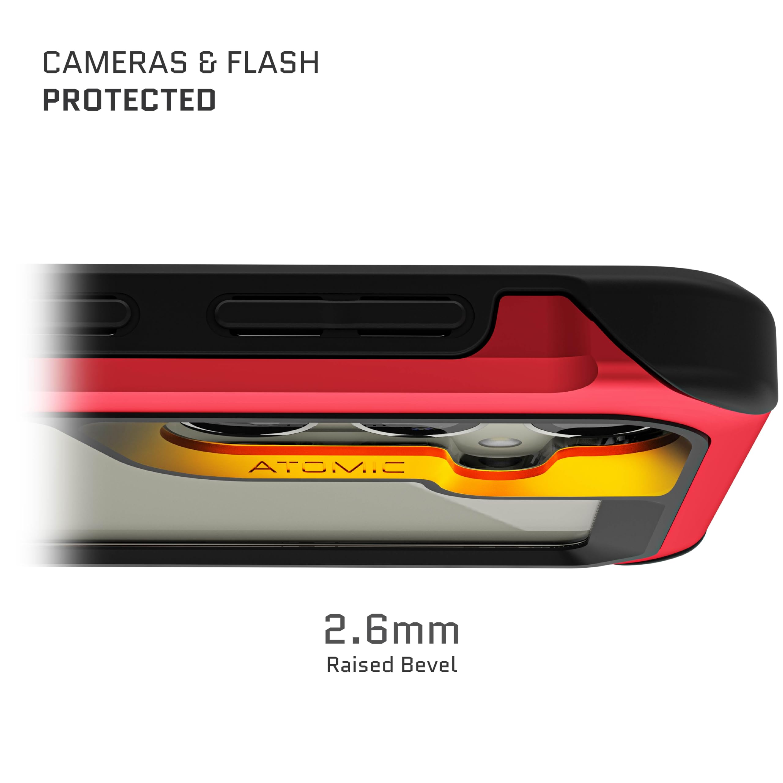 Ghostek Atomic Coque fine pour Galaxy S24 avec pare-chocs en aluminium de qualité militaire, dos transparent et coque de téléphone compatible avec le chargement sans fil conçue pour Samsung Galaxy S24