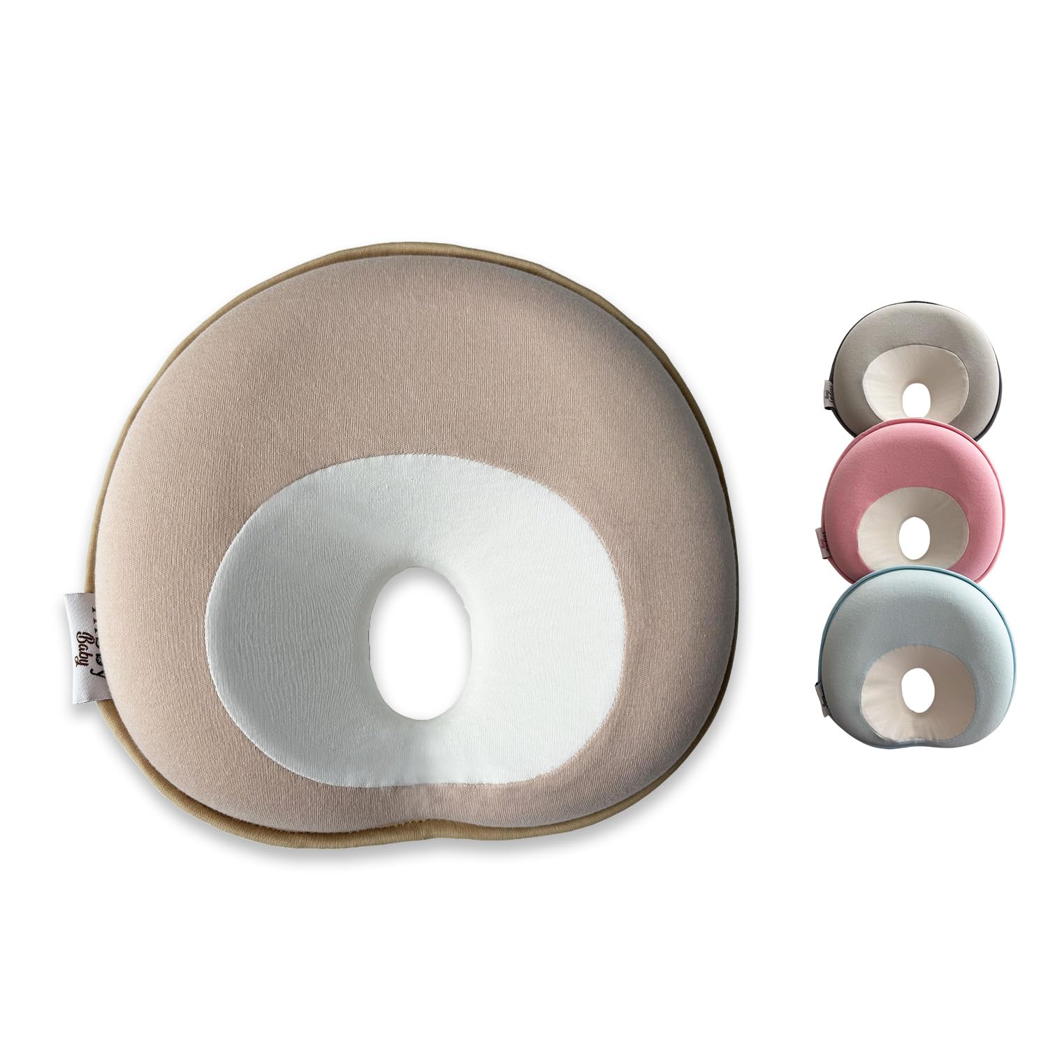 Baby Pillow for Stroller, Bouncer, Car Seat and Travel (Biscuit Beige)