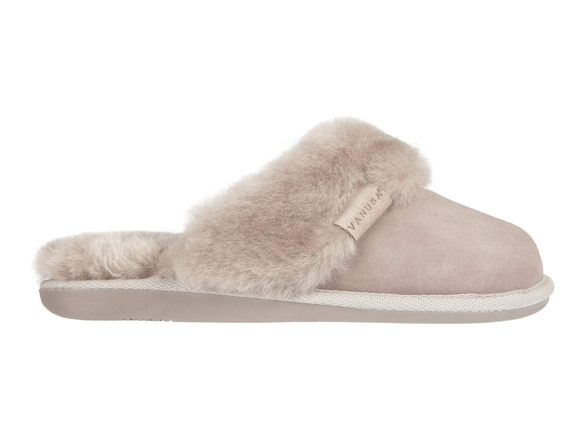 Vanuba Handgemacht Lammfell Warme Hausschuhe Damen Winter Slippers - Hauspantoffeln - Kuschel Pantoffeln Damen Plüsch - Damen Pantoletten Winter - Flache Slippers für Drinnen