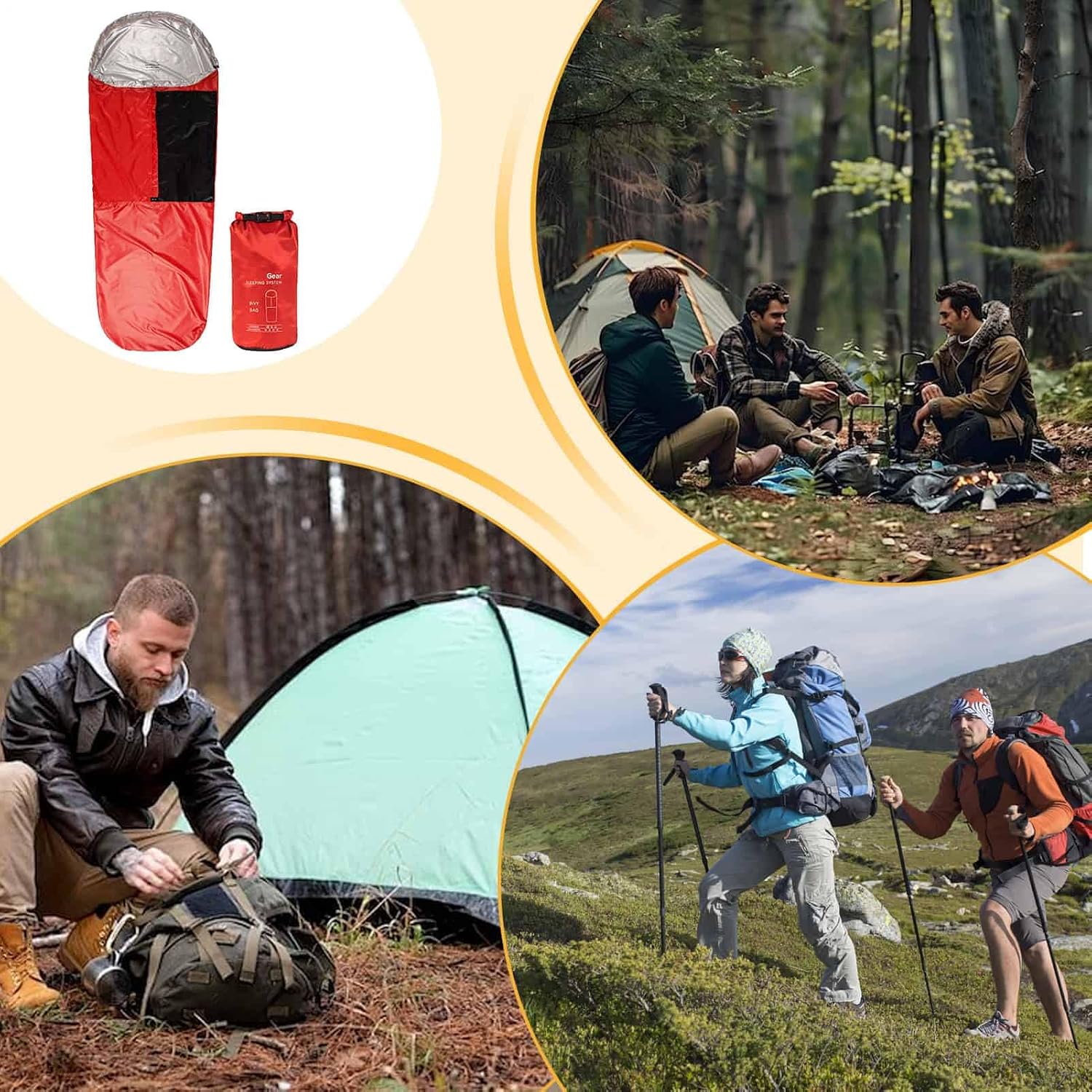 Foldable Sleeping Bag Cover- Waterproof and Lightweight Storage Sack, Sleeping Bag Protector for Backpacking, Camping Winter Survival Outdoor Hiking Travel Adventures, and Outdoor Gear