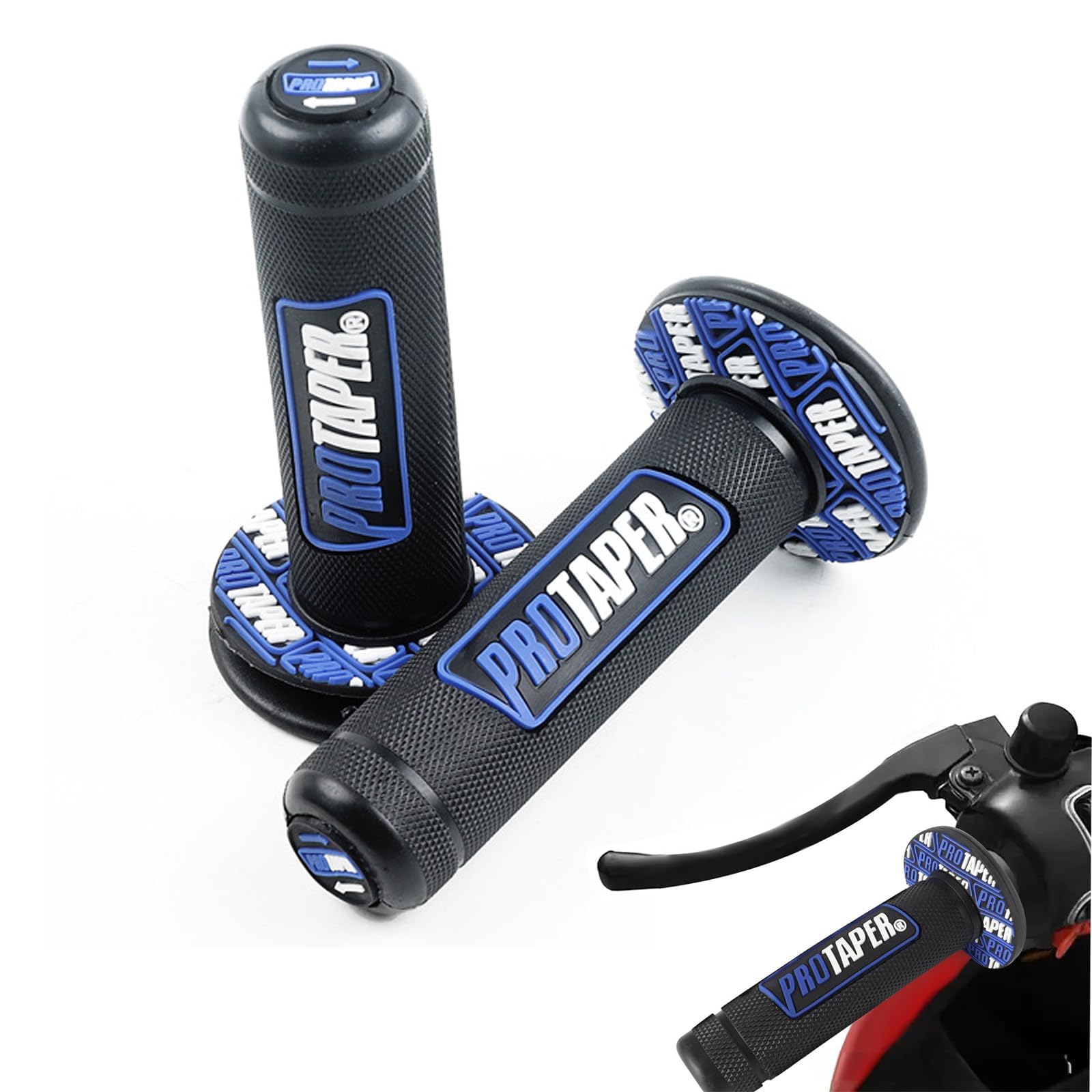 GIONAR Universal Non-Slip Gel Motorbike Grip, Durable Rubber, Fit for Off-road & Pitbikes, Enduro Ready, 7/8" (22mm) Length