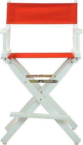 Miniatura 5 de Casual Home - Silla de director de 24 pulgadas, marco blanco con lienzo rojo, altura de mostrador