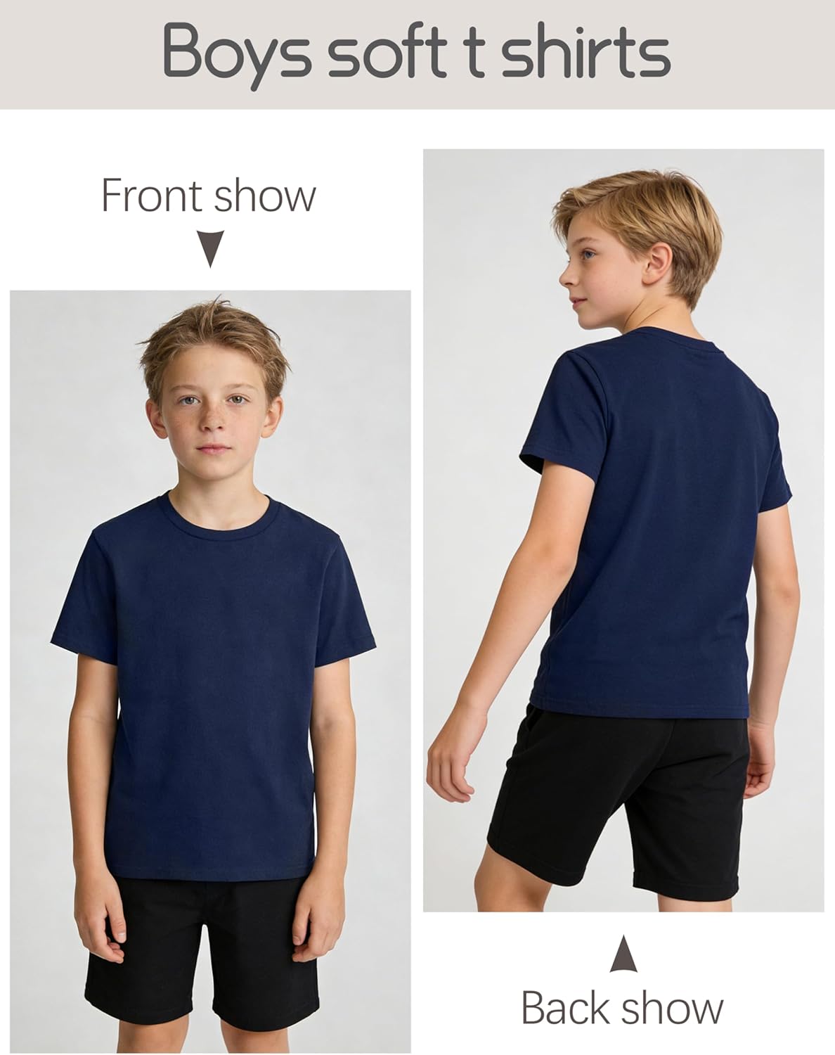 5 Pack Boys Shirts Short Sleeve Shirts for Boys Cotton T-Shirts Kids Toddler Tshirts Tees Clothes Summer Tops - Image 3