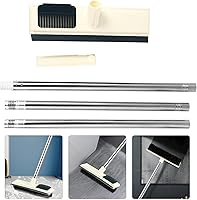 Vista 5 de Generic Cepillo de limpieza para pisos, cepillo de limpieza de surcos, para alfombras, para limpieza de suelos, fregona de pisos, cepillo de Blanco